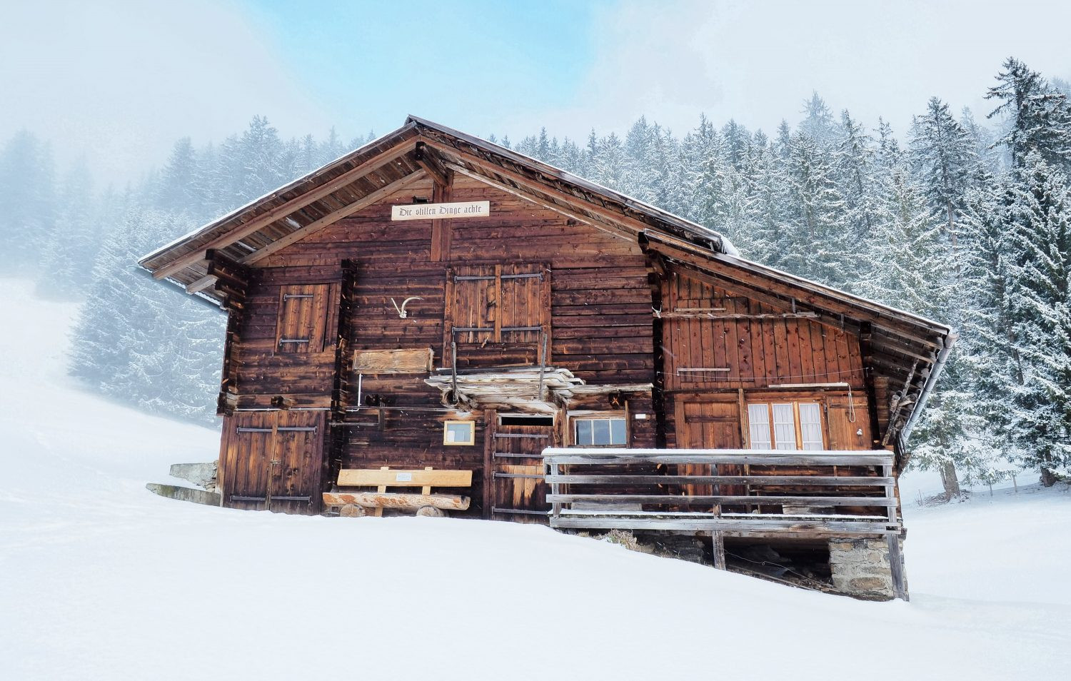 Winter Mountain Hut